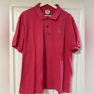 Lacoste Men's Polo Shirt in Vibrant Pink